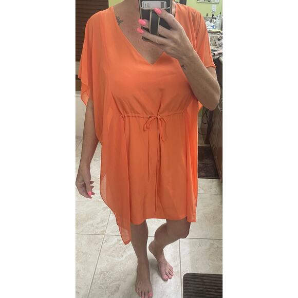 Bebe orange kaftan dress medium - Picture 4 of 7